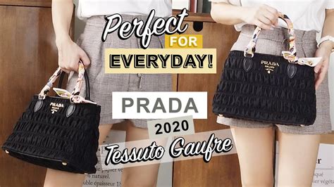 NEW!! 2020 PRADA TESSUTO GAUFRE SATCHEL TOTE BAG!